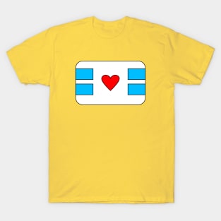 Curved Diaper Emblem (Heart) T-Shirt